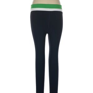 Women’s Navy Leggings with Green & White Waistband